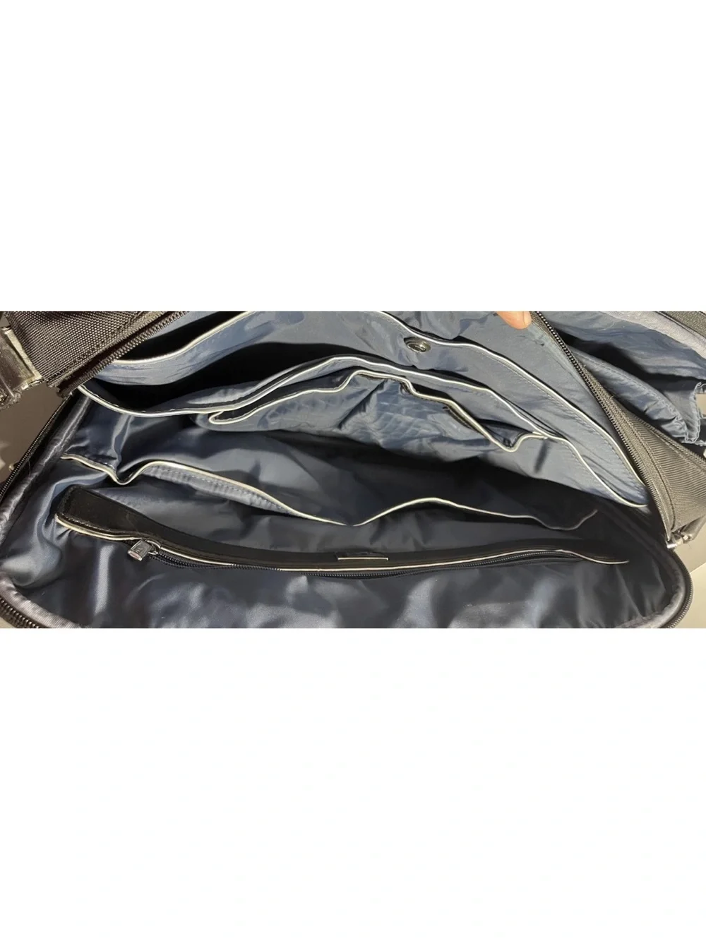 TUMI Arrivé Narita Slim Briefcase Black Ballistic Nylon Leather Laptop Bag